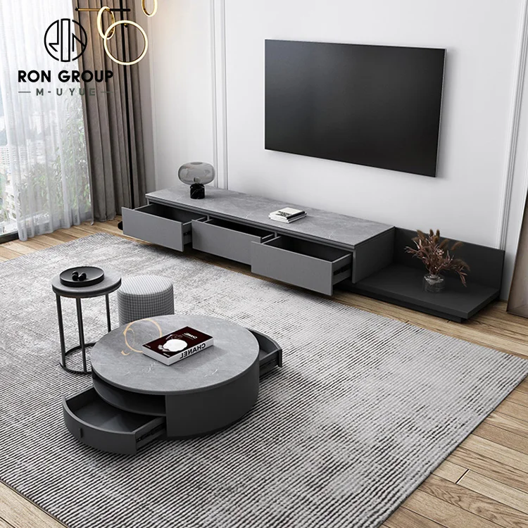 Гостиничный деревянный выдвижной светильник в стиле квартиры роскошный набор для гостиной журнальный столик низкой высоты с выдвижным