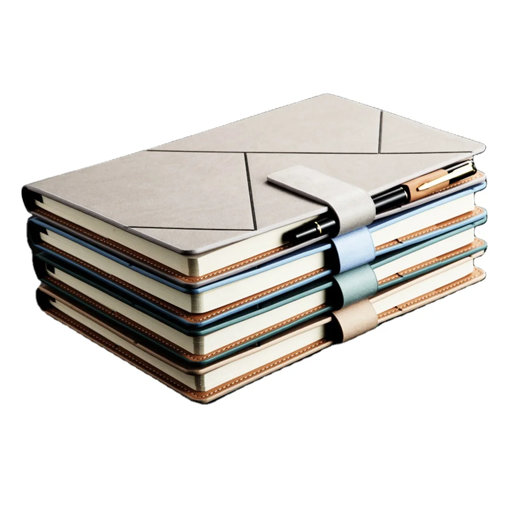 Custom A5 B5 PU Leather Undated Lined Planner And Business Notebook Office Supplier Stationary
