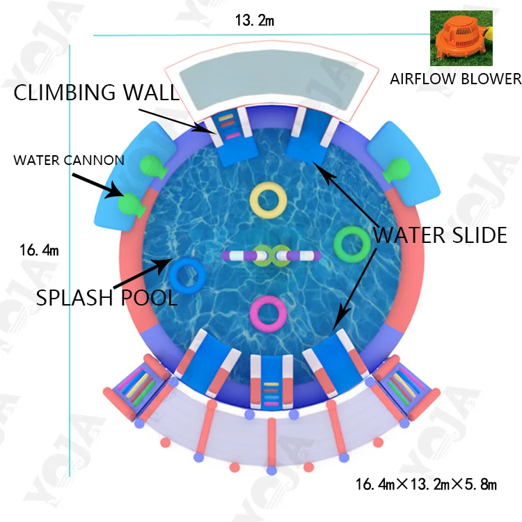 outdoor Inflatable Battle Blast Adventure Activity Water Park commercial water park kids inflatable amusement water equipment