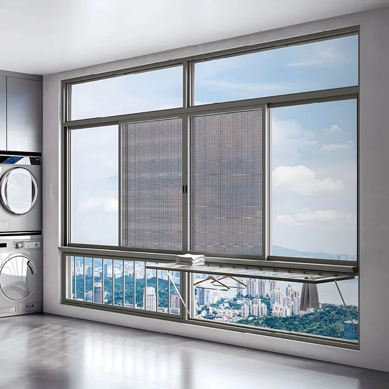 Wholesale Price Modern Design Sliding Windows Thermal Break Double Glazed Hurricane Impact Aluminium Sliding Window