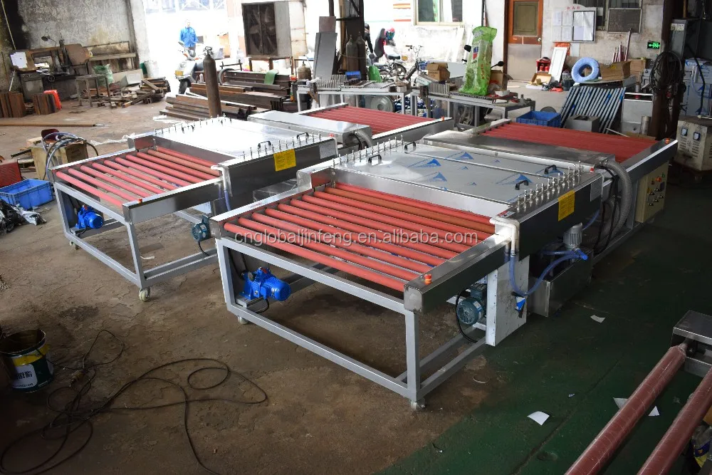 JFW2500 Good price automatic  horizontal flat glass washing  machine, LOW-E glass cleaning machine with CE