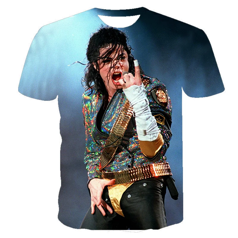 Rapper Michael Jackson Printed Hip Hop 3D T-shirt Men/Women 2022 Summer New Fashion Casual King Of Pop Print Casual Cool Shirts