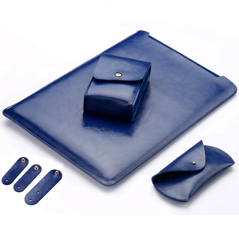 4 In 1 PU Leather Tablet Carrying Sleeve Case Bag Protective Cover Notebook 11 12 13.3 15 inch Laptop for MacBook