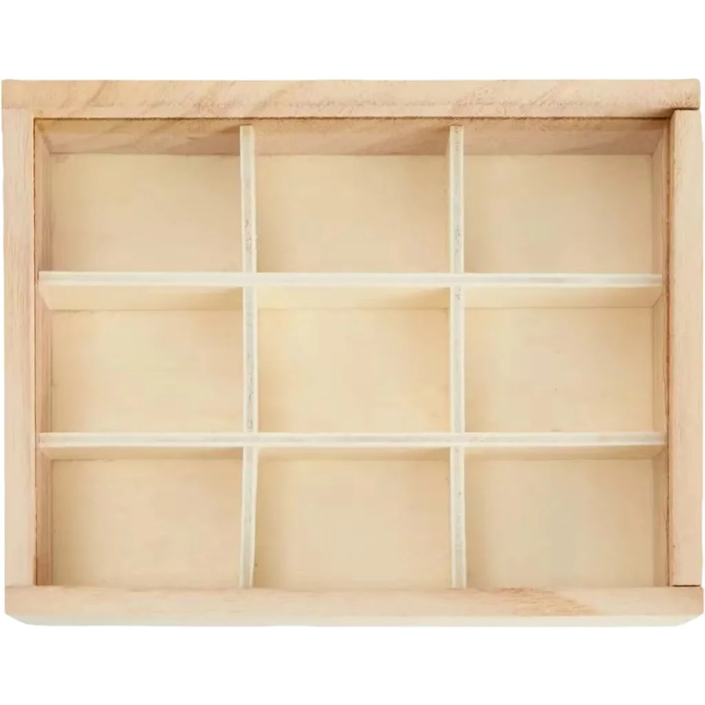 Индивидуальная небольшая НЕОБРАБОТАННАЯ деревянная коробка Dilun с крышкой ящики для хранения 9