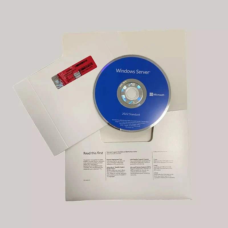 Новейшая версия стандарт Windows Server 2022 полный пакет DVD сервер STD Быстрая
