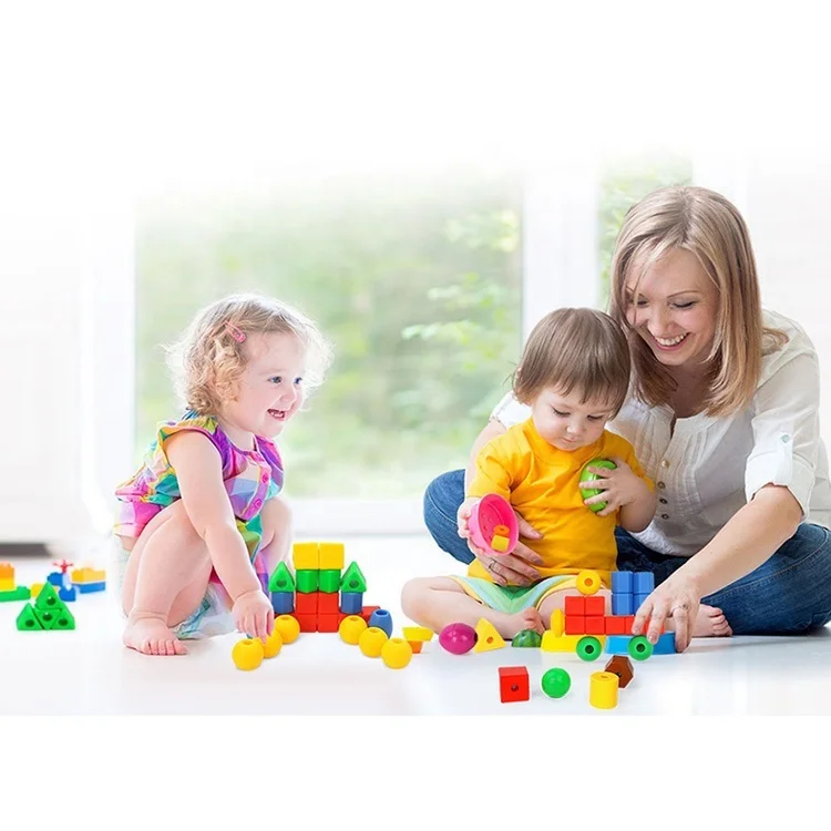 Hot sale diy  toy plastic lacing beads toy educational toys for kids