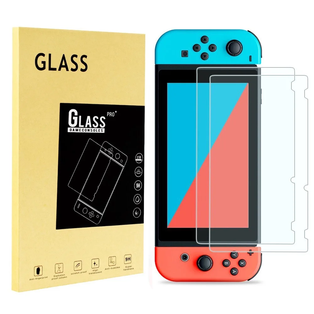 Ebay / Amazon Top Seller 0.33mm 2.5d  Switch Tempered Glass Screen Protector For Nintendo Switch HD Clear Anti Shock