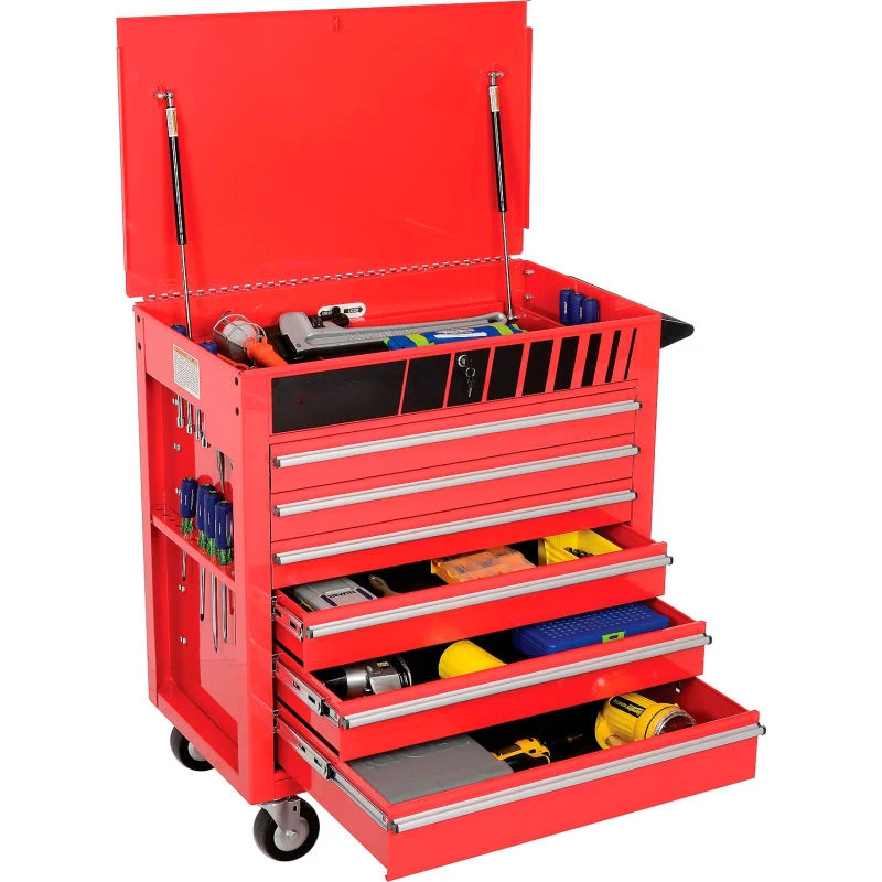 Ball Bearing heavy load tool trolley cabinet tool cart with 6 drawers