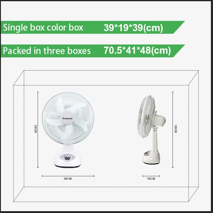 14 INCH 9 Speeds 6V Electric Charging AC/DC Solar Desk Fan With LED Light Rechargeable Table Fan