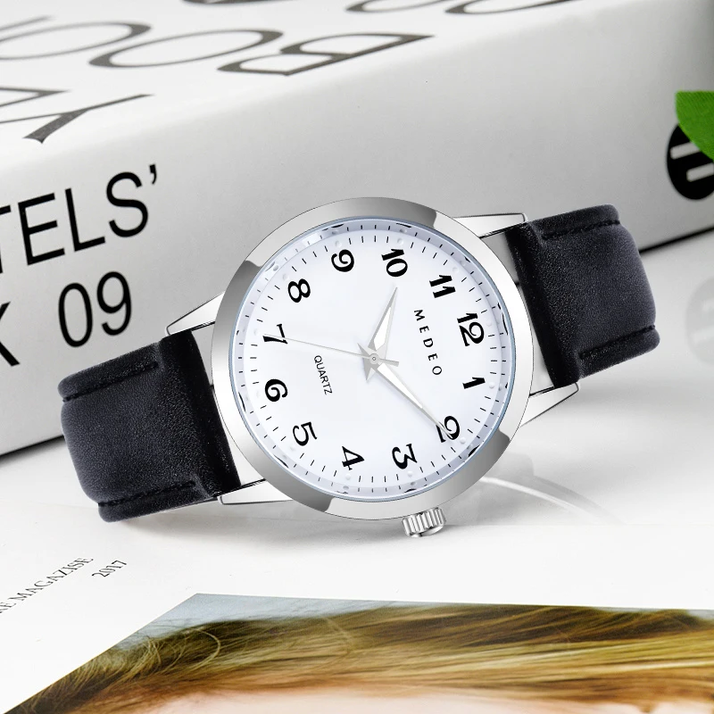 leather luminous Quartz Watches hombres 3 ATM Waterproof Ip68 Alloy sport casual Wrist Watches For students men women