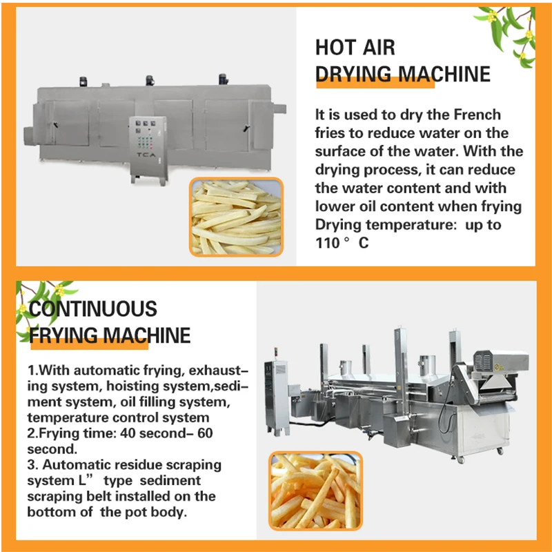 high quality french fries production line fresh potato industrial line for fried broad beans 1500kg/h frozen french fries