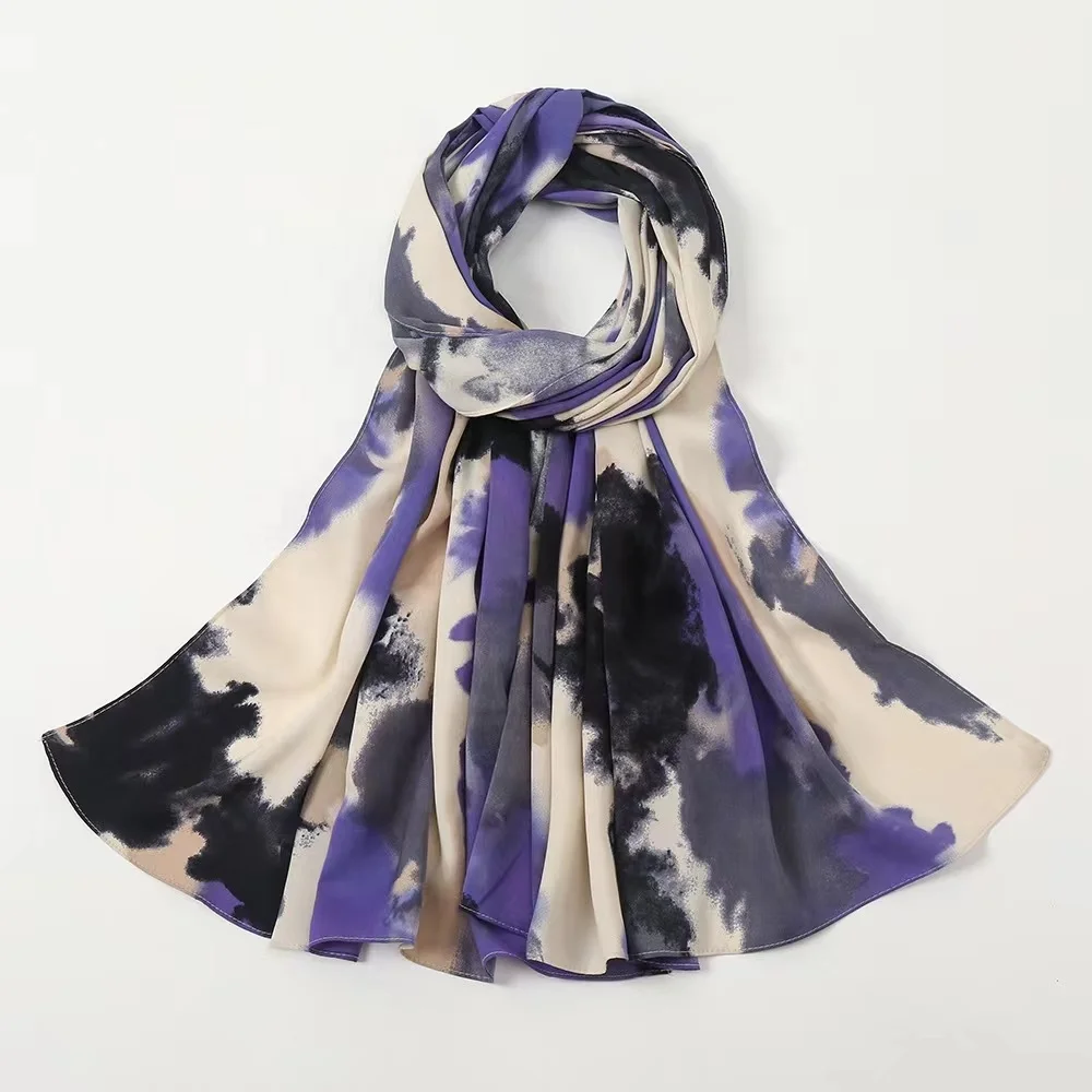 Super September new design New Arrival Islamic Hijab Indonesia Malaysia Chiffon Tie Dye Muslim Scarf Women Hijab