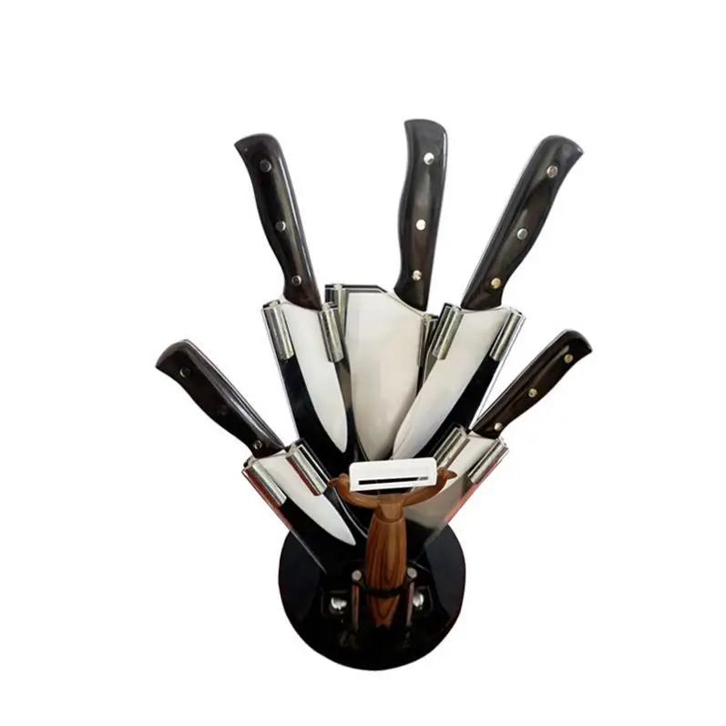 2021 New product 7pcs ceramic knifes sets with knife holder