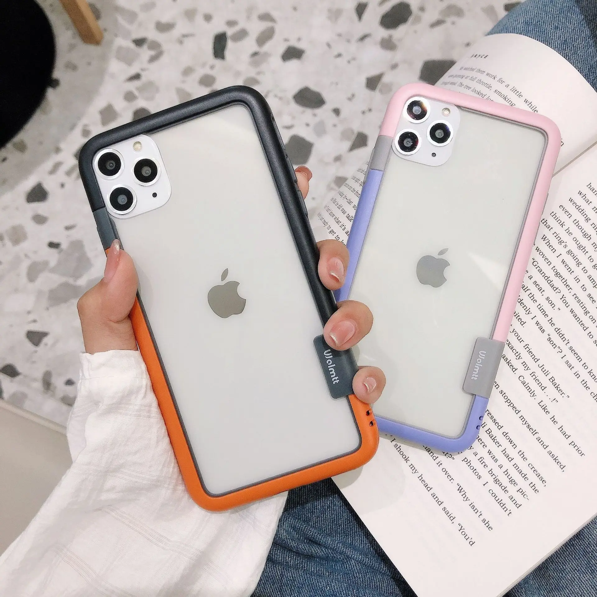 Wholesaling And Retailing Unique Simple Contrast Border Phone Case For Iphone 11 12 13 Pro Max