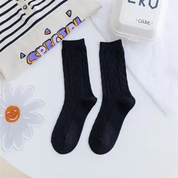 Новое поступление, вязаные носки средней длины в стиле древних путей, женские модные носки для осени и зимы