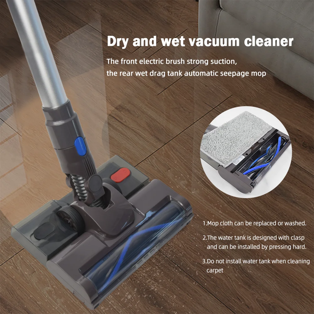 3 in 1 Wet and Dry Cleaner Rechargeable 15000Pa Suction Cordless Vacuum Cleaner for House