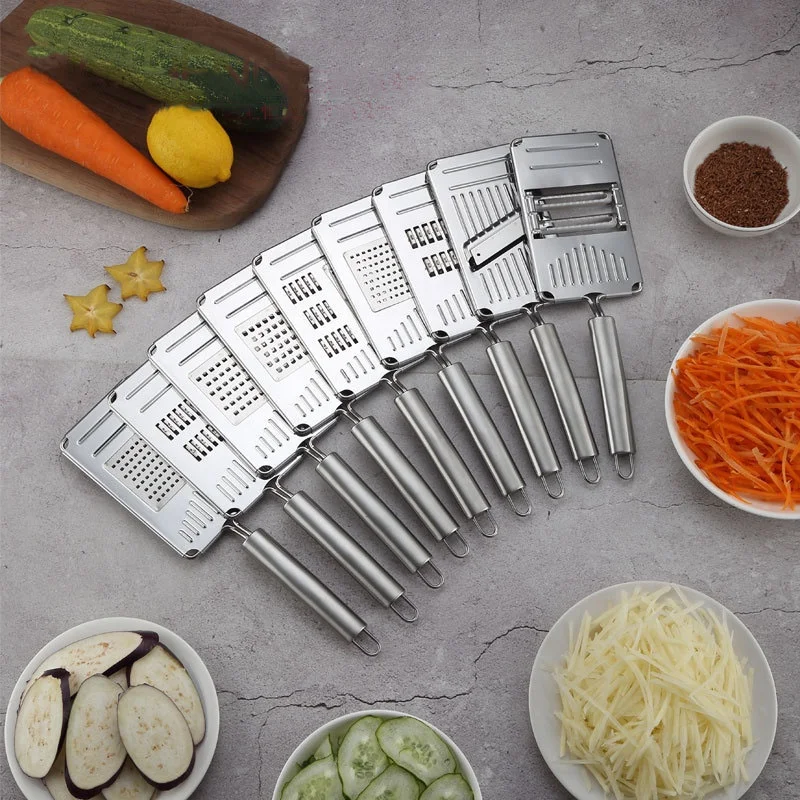 Multifunction hand flat cabbage shredder kitchen stainless steel vegetable cheese grater