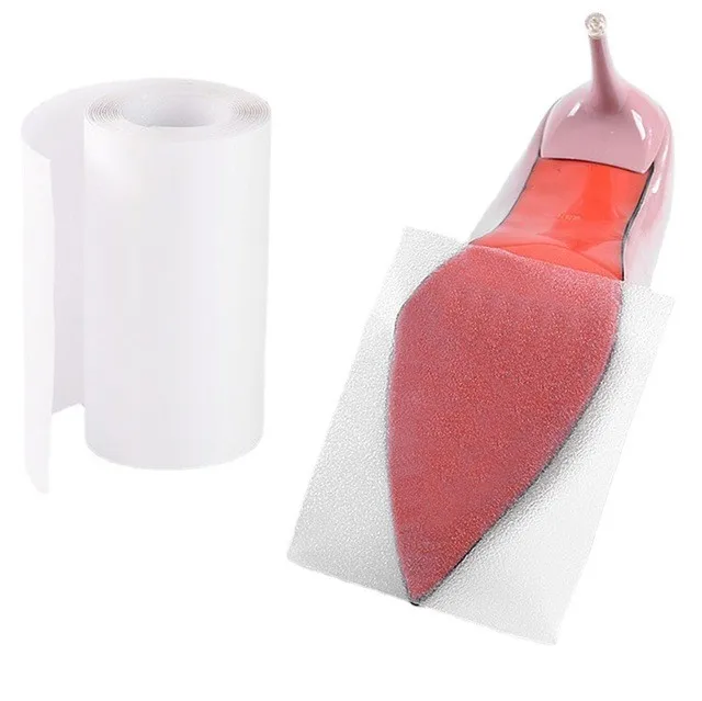 1 Roll Transparent Invisible 10*50cm TPR Rubber Self-adhesive Wear-resisting Anti-skid Noise Reduction Sole Sticker Cushion Pad