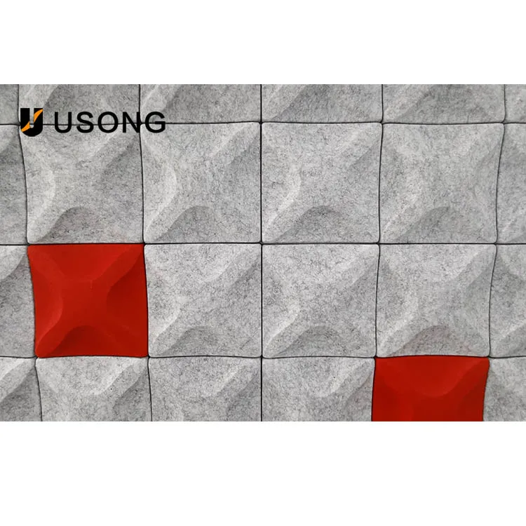 Designer 48-color Thermoforming Cinema Studio PET Felt 3d Acoustic Stereo Aound-absorbing Panel