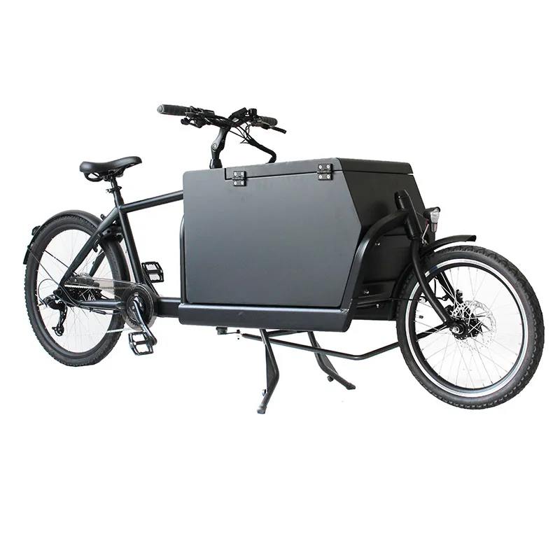 2 wheel cargo bike 250w electric long john bicycle for carry groceries bike manufacture