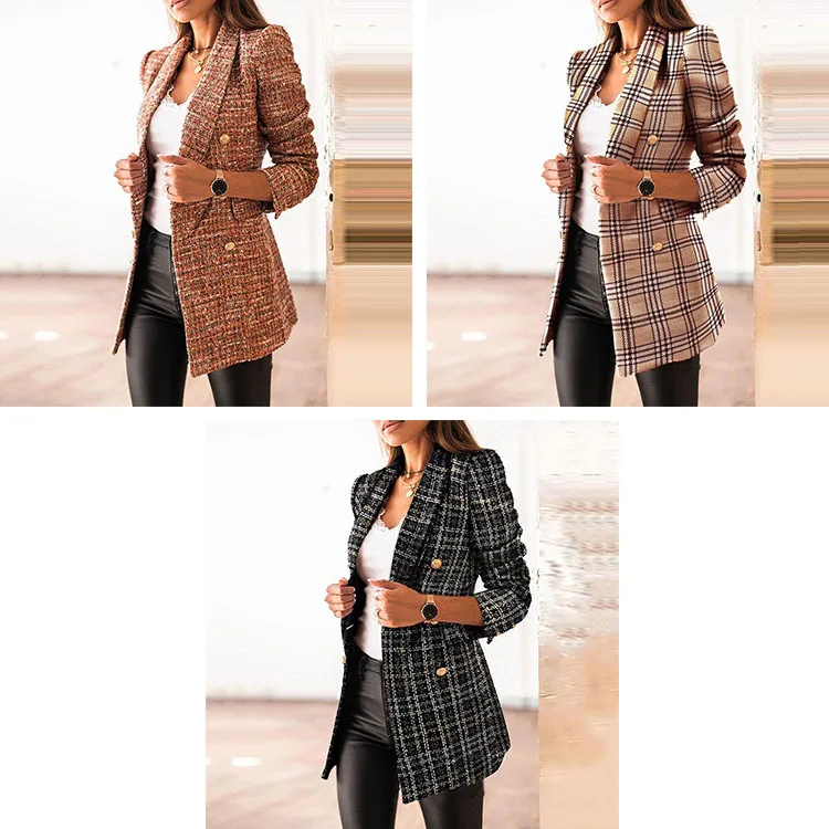 Высококачественные Модные осенние офисные женские деловые костюмы для наряда на день