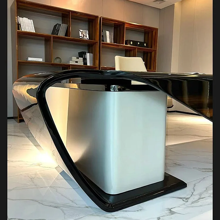 High-end Luxury office furniture manager table escritorio de oficina wooden L shape office desk executive ceo office desk