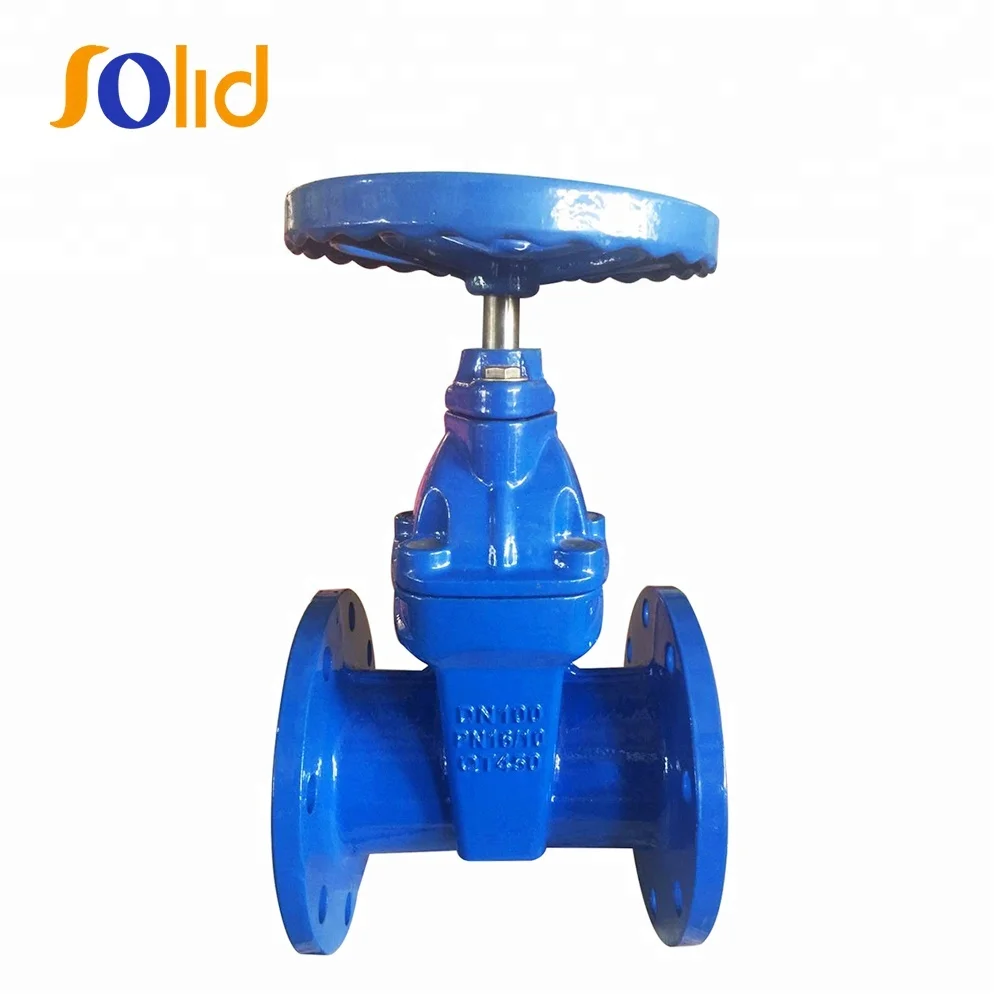 DIN3352 F4 Pn16 Resilient Seated Cast Iron Water Flange Type Gate Valve with factory price