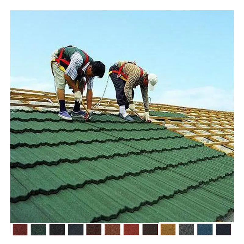 Heat Insulation Corrugated Roof Sheet Shingle South Africa Terrabella Classic Color Stone Coated Galvanized Metal Roofing Tiles
