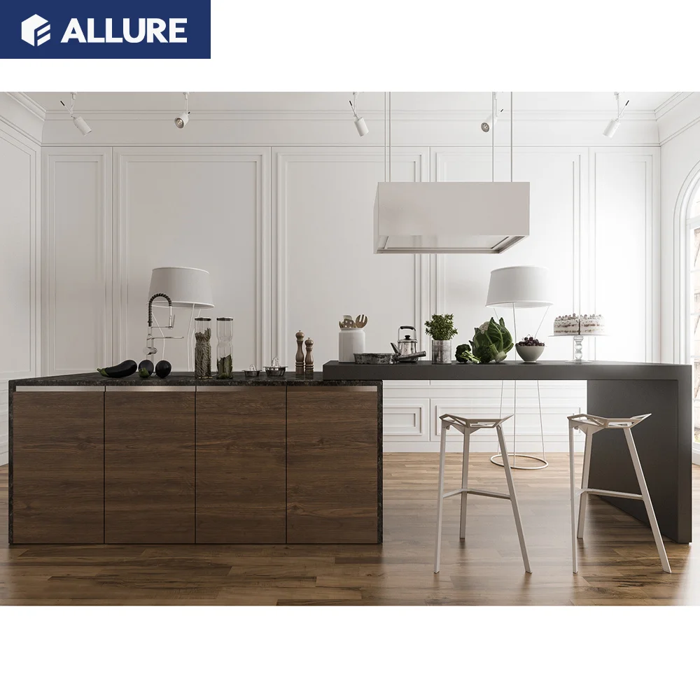 Allure flat pack prefabricated complete waterproof metal new model modern kitchen cabinet sets guangdong sale in lahore