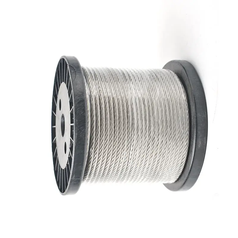 Ss 316 1*19 Stainless Steel Wire Rope Stainless Wire Rope Din En12385-4 1.2mm Stainless Steel Wire Rope