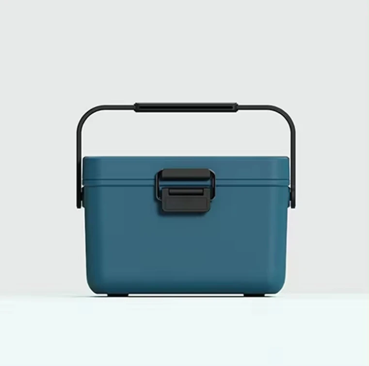 Superior Sealability KBKS 3.8L Outdoor Portable Refrigerated Blue Hard Cooler Boxes for Lunch