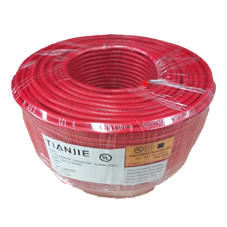 Fire Alarm Cable 0.75/1/1.5/2.5mm2 20/18/16/14AWG Bare Copper/CCA Shielded/Unshielded Fire Resistant Cable for Security Alarm Sy