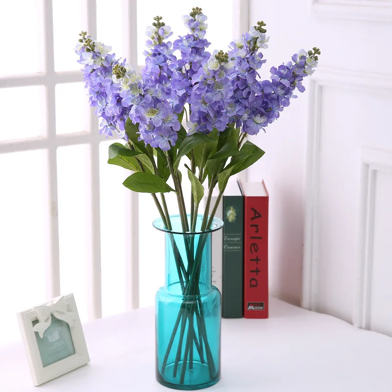 Оптовая продажа низкий минимальный объем продаж шелковые искусственные цветы фиолетовые для свадьбы