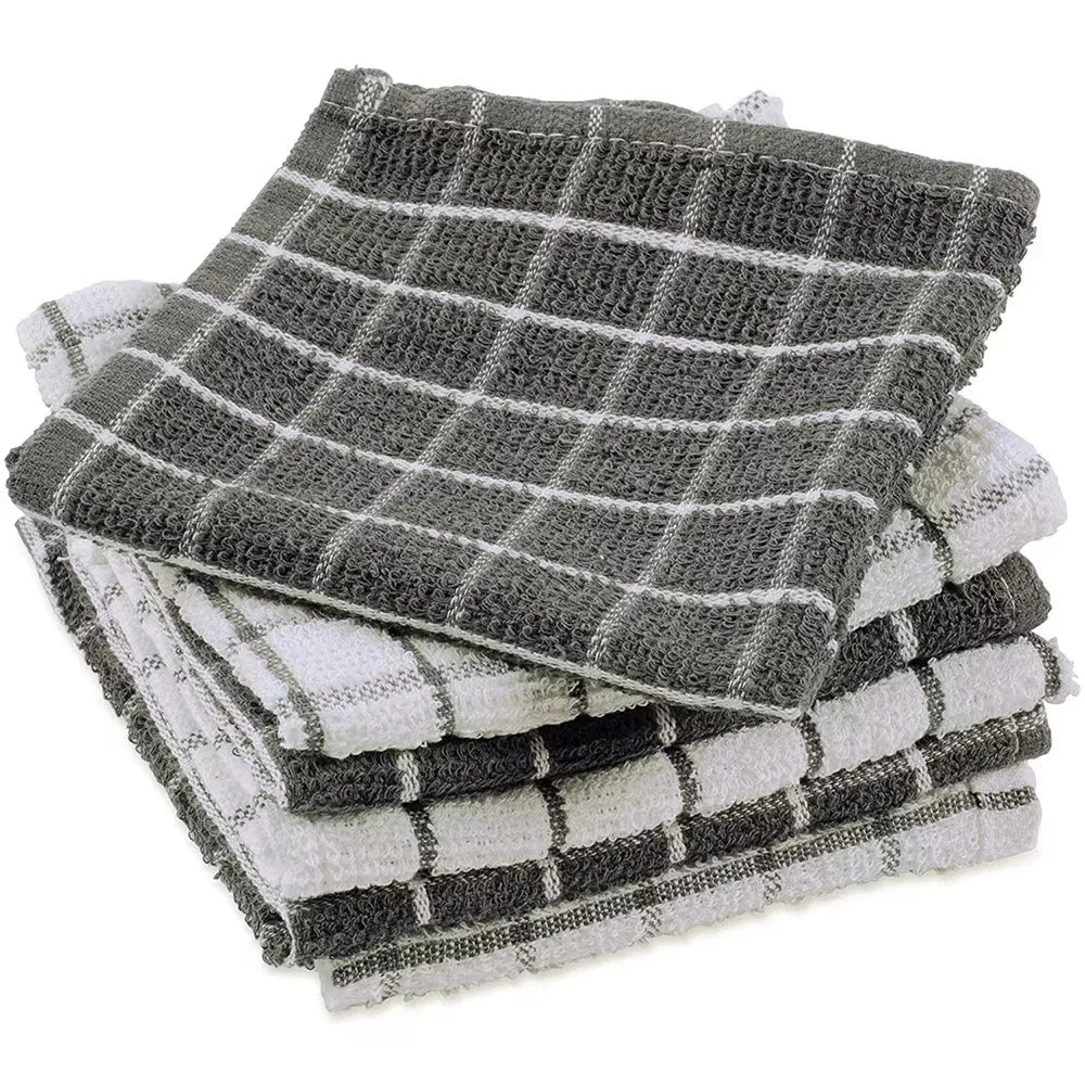 Wholesale Price Custom Washable Kitchen Towels 100% Natural Cotton Dish Towels Reusable Cleaning Cloth