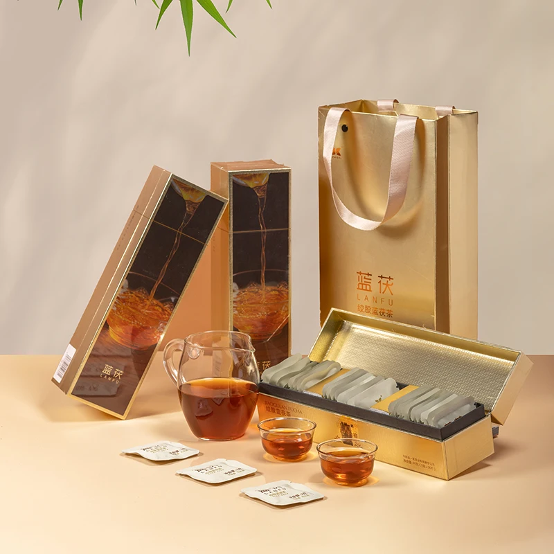 Chinese Organic Gynostemma Tea Post-fermented Black Fu Probiotic Dark Tea Jiaogulan Chinese Herbal Gynostemma Fu Black Tea