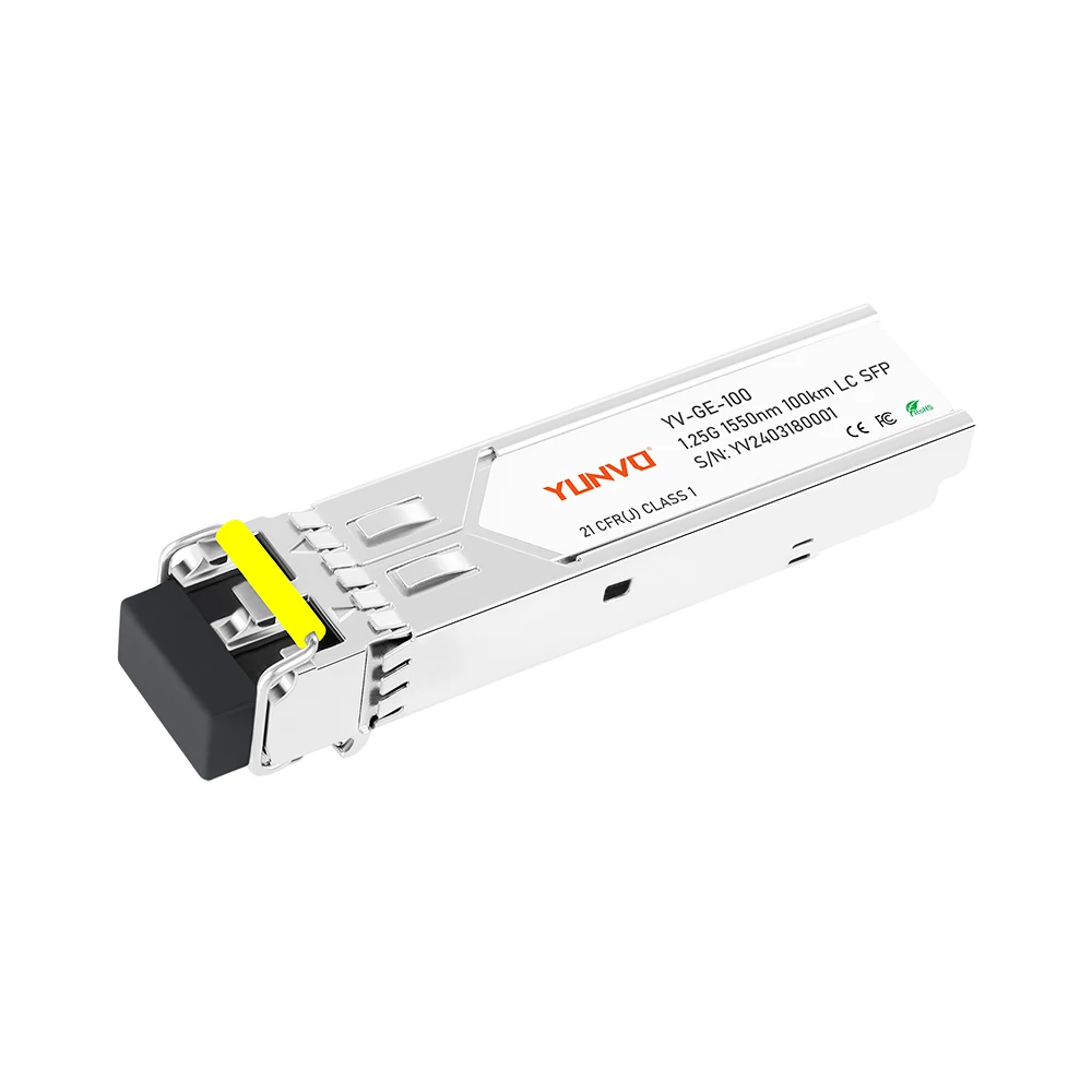 Yunvo SFP-1GE-EZX-100 Compatible 1G 100KM SFP 1550nm Fiber Optical Transceiver