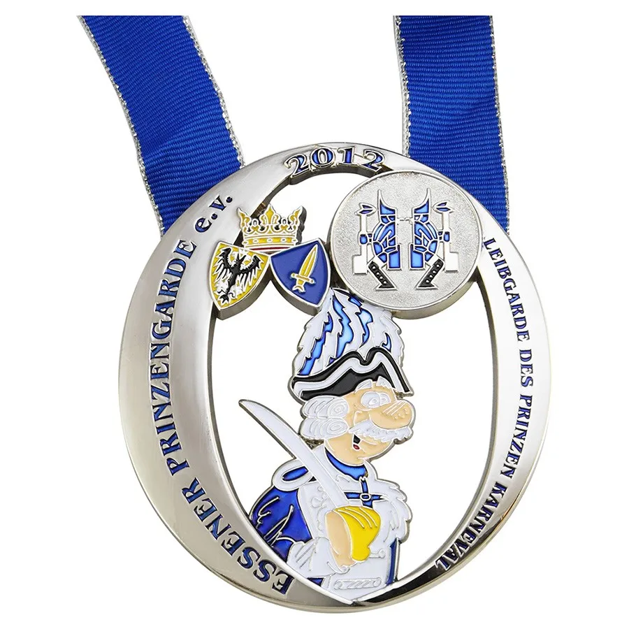 Custom sport award medal medallion with lanyard