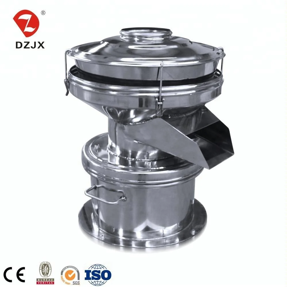 DZJX Small Sugar Powder 450 Soy Milk Liquid Shaker Vibrating Screen Vibration Sieve Separator Filter Machine Yellow