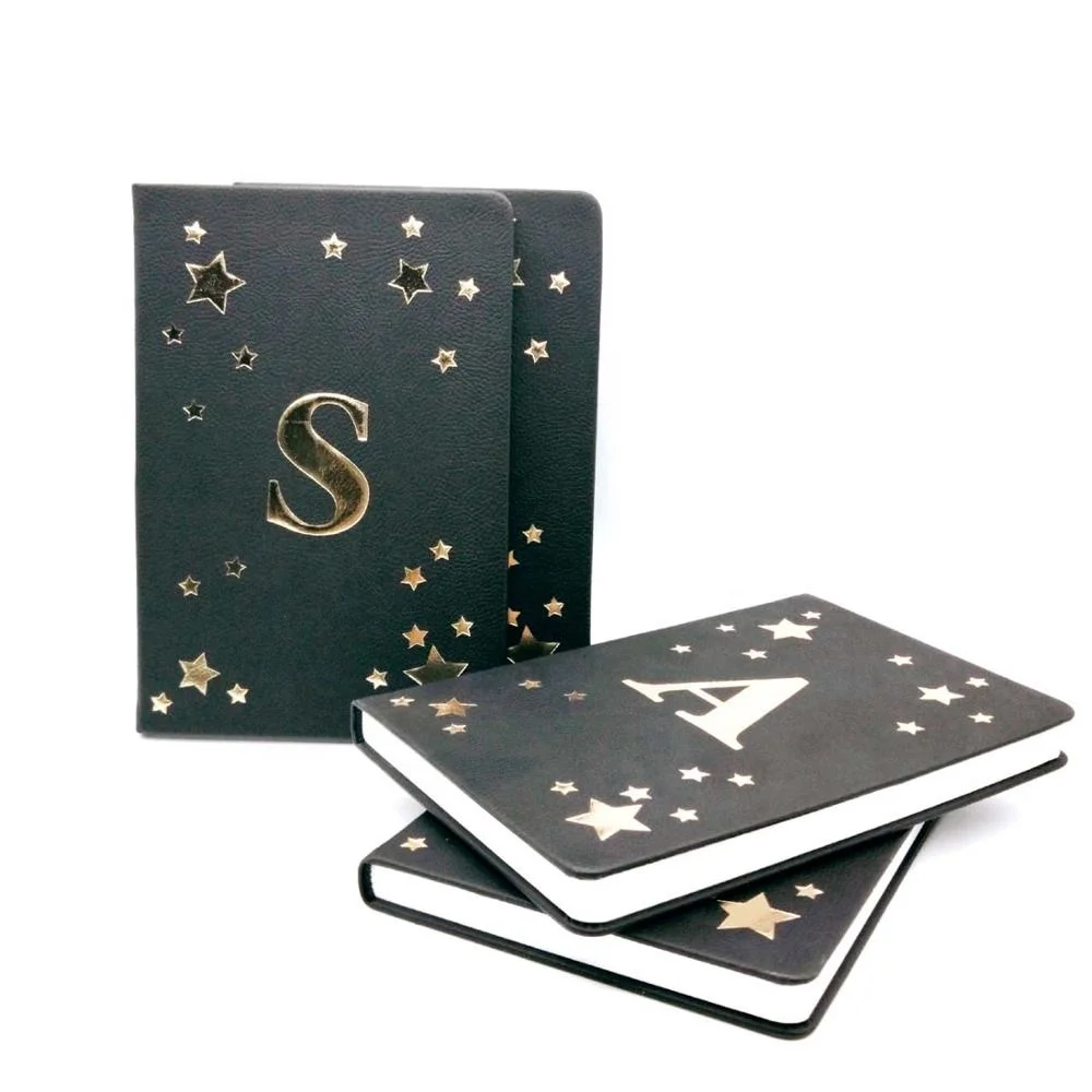 
A5 Journal Diary Black PU Leather Cover Notebook 