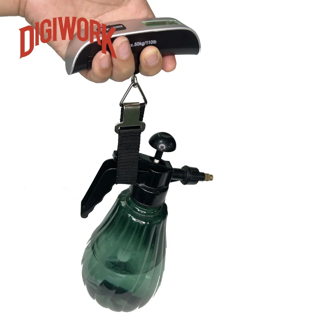 DIGIWORK 50kg large weighing luggage scale with 10g precision heavy duty digital scales portable size