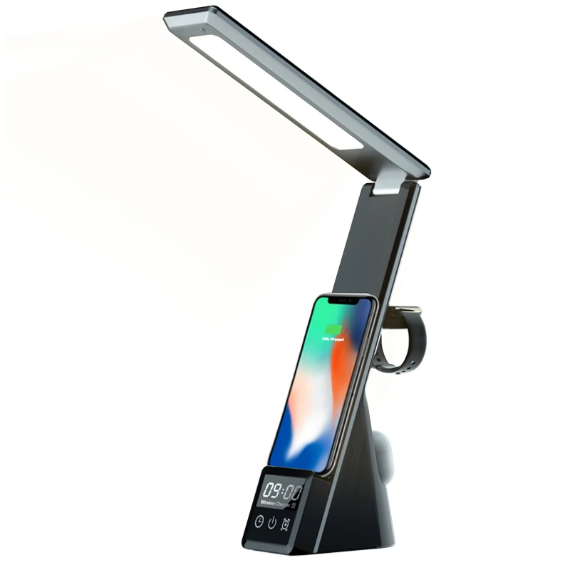 3-in-1 Multifunctional Desk Lamp With Alarm Clock  Charging LED Table Lamp