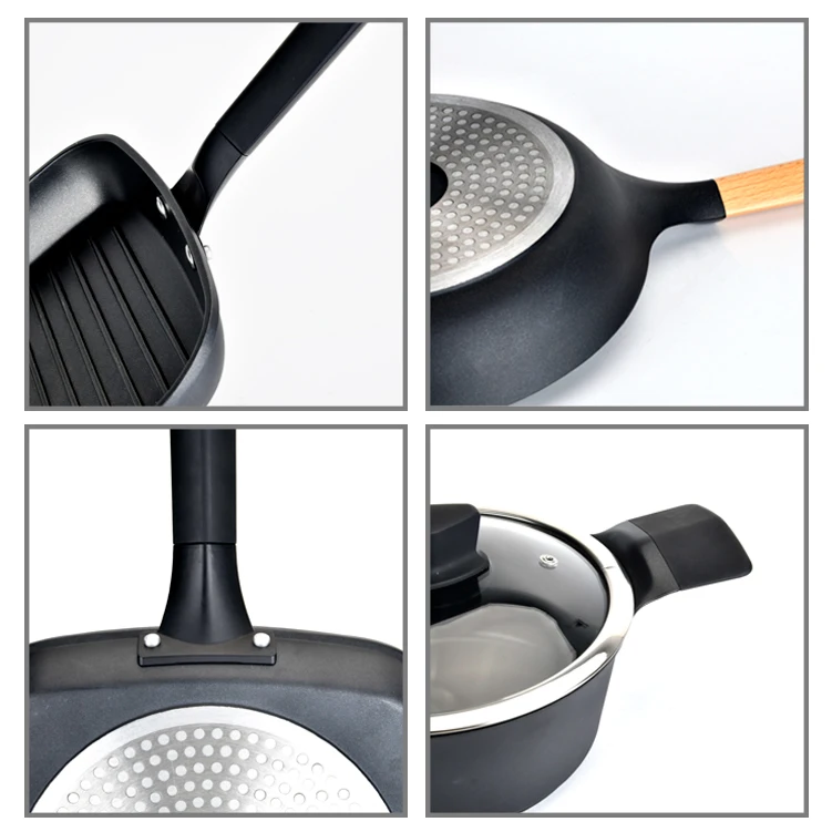 Aluminum Cookware Nonstick Coating 20cm Frying Pans with Phenolic Resin Handle