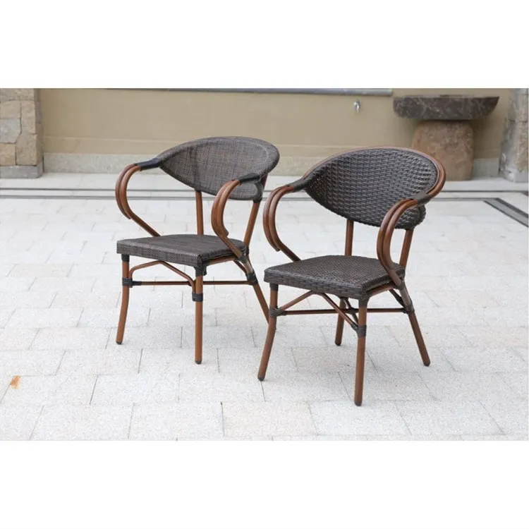 
JS HD672 Youya cheap patio furniture round 6 seater garden rattan table and chairs for bistro set 