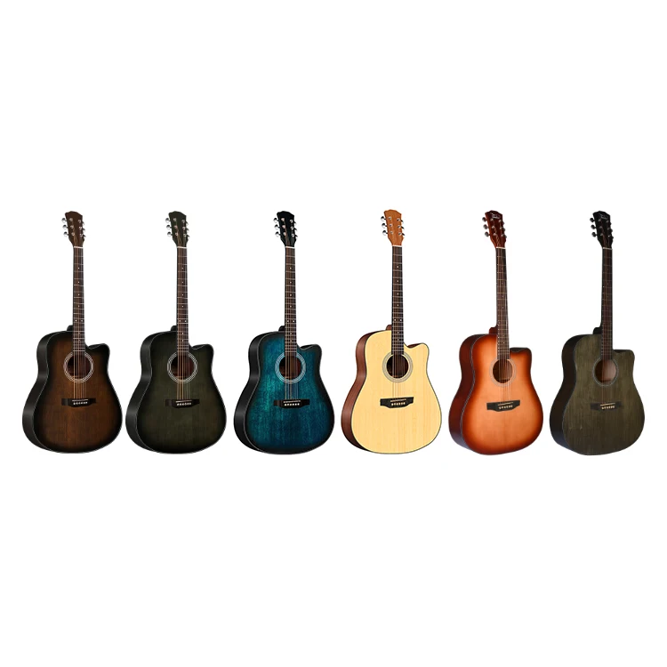 Handmade Music Instrument Spruce Top Acoustic Guitar a A+ Grade Solid with Chrome Die-cast Tuner
