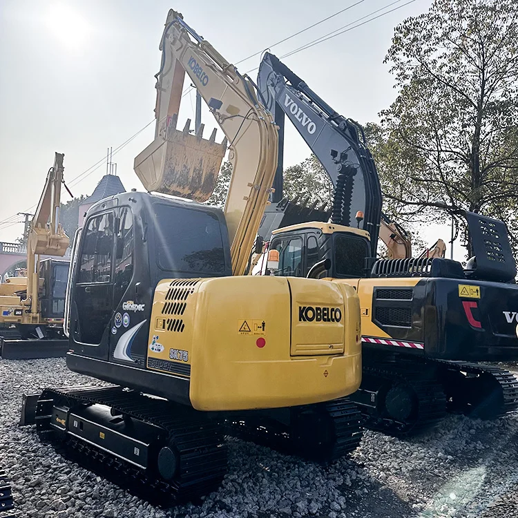 Mini Used Kobelco SK75 Janpan Hydraulic Crawler Digger Machine 7 ton Small Excavator for Sale