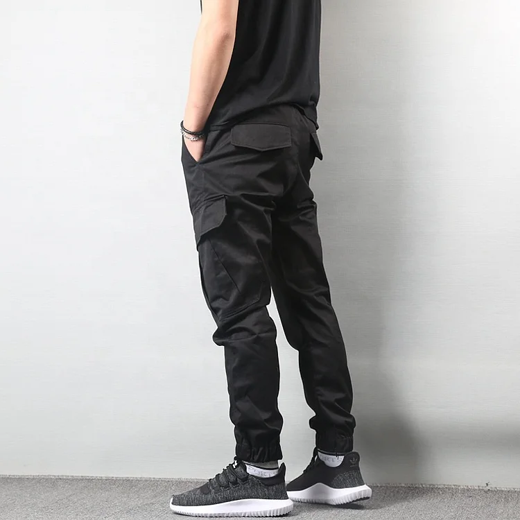 Factory Polyester Slim Fit Multi Pocket Leisure Cargo Work Pants for Mens