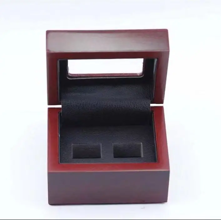 Luxury Jewelry Box Packaging Wooden Box Porous Champion Ring Set Box Ring Organizer