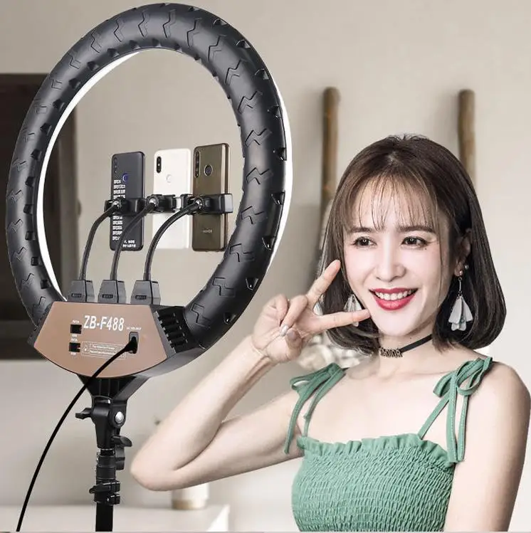 22 inch LED fill light net celebrity mobile phone live broadcast bracket selfie beauty beauty ring photography light