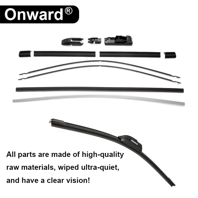 2024 Tik Tok  Hot Sale Soft Wiper Blade Universal U-Type Soft Windshield Wipers Natural Rubber Soft Wiper Blade