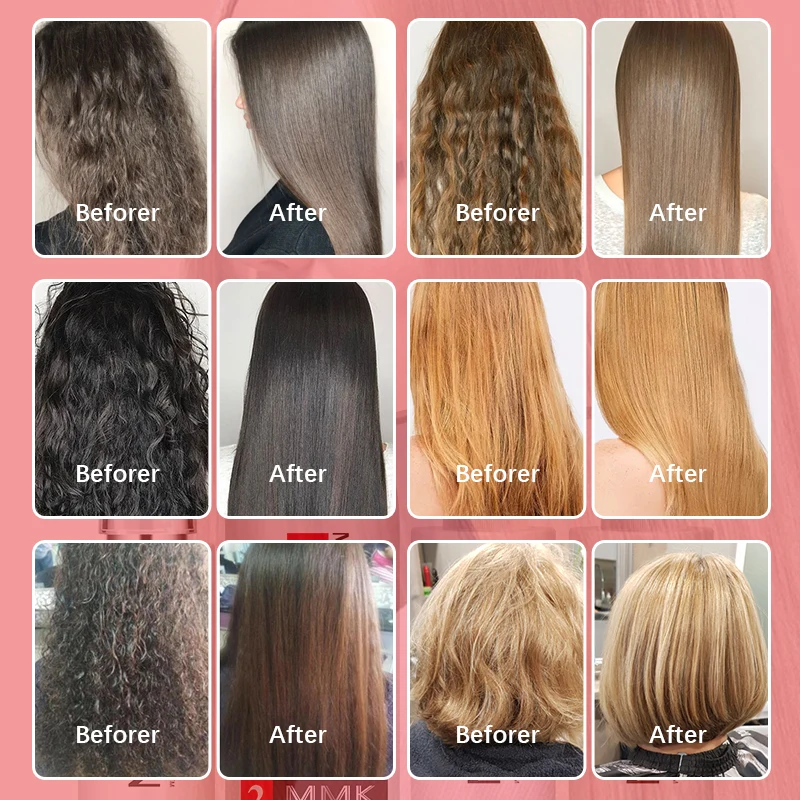 MMK Professional Salon Hair Care Set Hair Straightening Purple Cream Formaldehyde Free Blowout Brazilian Keratin Hair Treatment